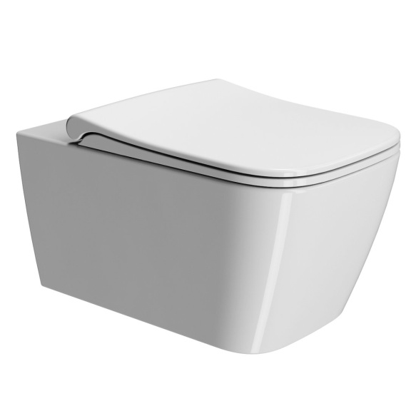 seina wc Nubes Swirlflush, 35x55 cm, valge ExtraGlaze