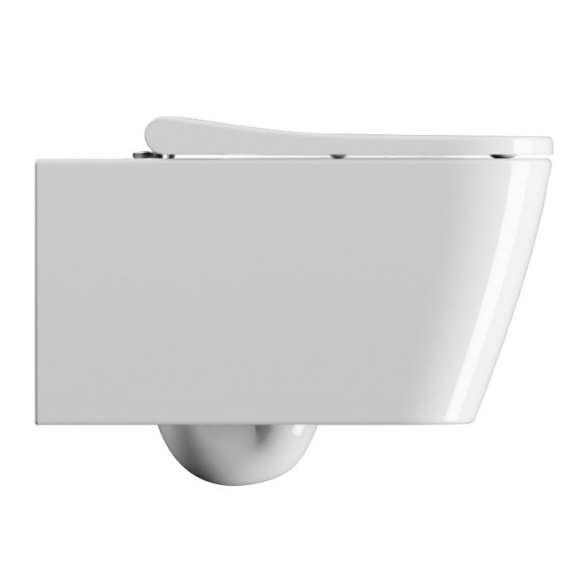 seina wc Nubes Swirlflush, 35x55 cm, valge ExtraGlaze