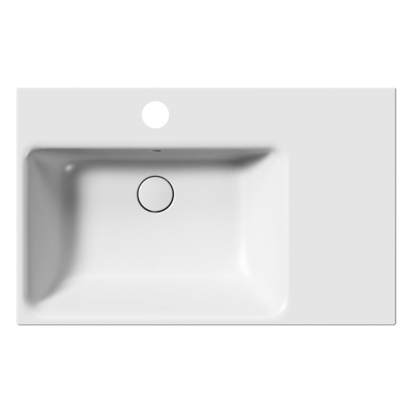 valamu NUBES 80x50cm,  R,  valge matt