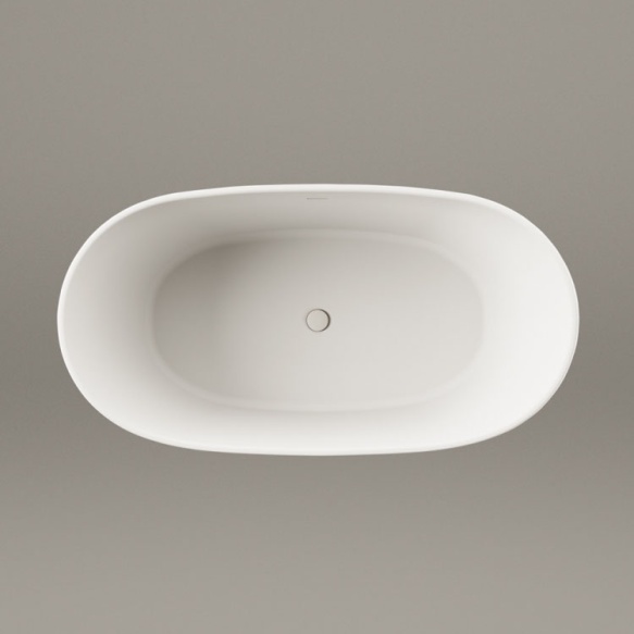 kivimassist vann Amore, peidetud sifoon/ülevooluga, läikiv valge