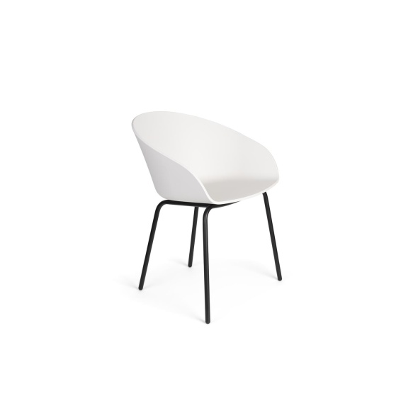 Käetugedega tool Void Milk White