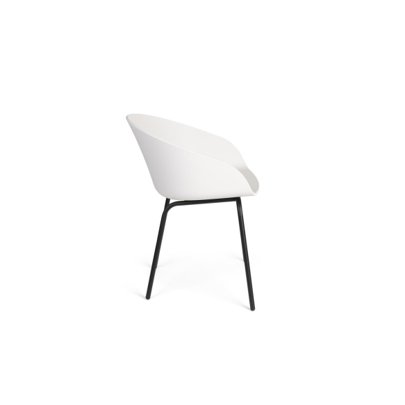 Käetugedega tool Void Milk White