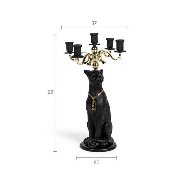 Küünlajalg Proudly Crowned Panther Candle, must