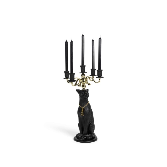 Küünlajalg Proudly Crowned Panther Candle, must