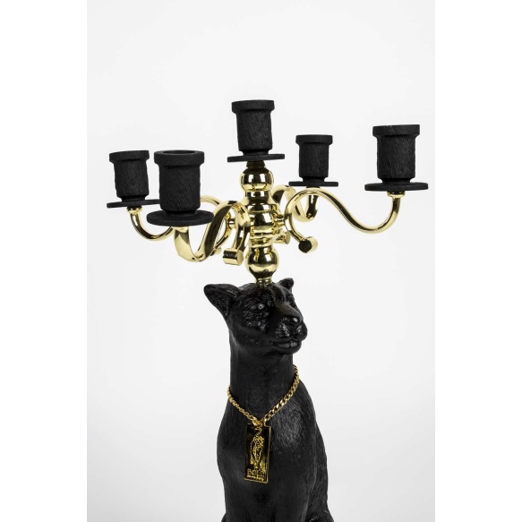 Küünlajalg Proudly Crowned Panther Candle, must