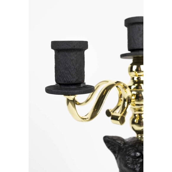 Küünlajalg Proudly Crowned Panther Candle, must