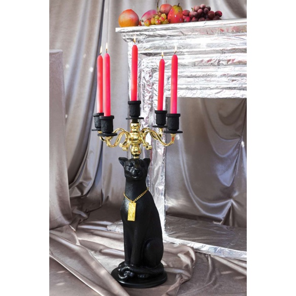 Küünlajalg Proudly Crowned Panther Candle, must