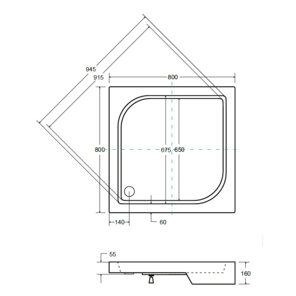 kandiline dušialus, 80x80x16, must