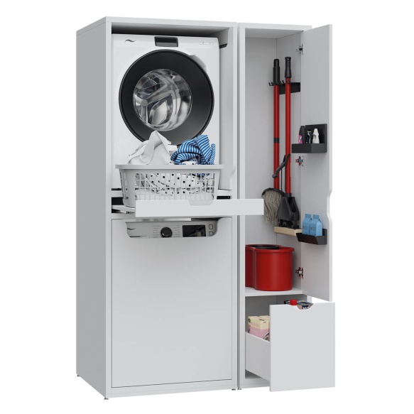 Koristusvahendite kapp 50x43x193 cm, valge