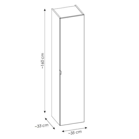 vannitoakapp Epic 160x35x33 cm, roosa
