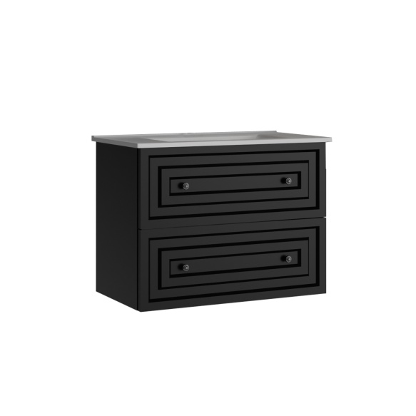 Kayra sahtlitega valamukapp 80 cm, antratsiit + valamu SU080