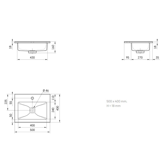 kivimassist valamu Loto Mini 50