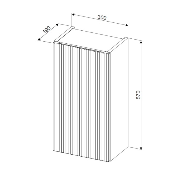 ülemine kapp Stripes Green 57x30x19 cm