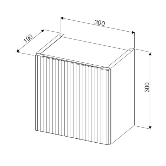ülemine kapp Stripes Green 30x30x19 cm