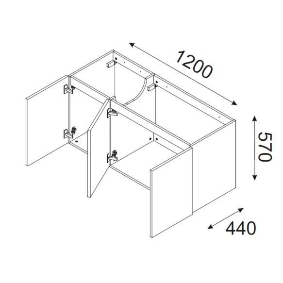 valamukapp Dune Black  120 cm 3 ust