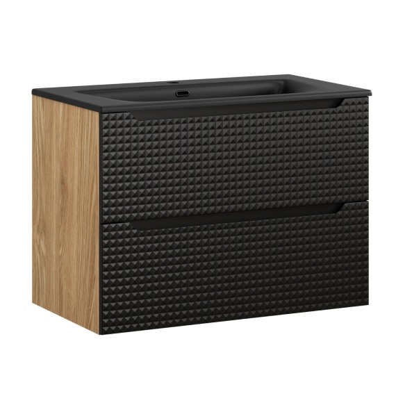 valamukapp Dune Black  80 cm 2 sahtlit