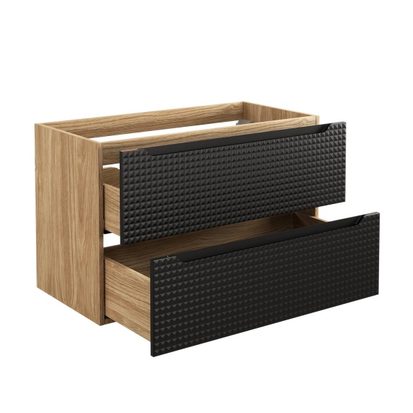 valamukapp Dune Black  90 cm 2 sahtlit