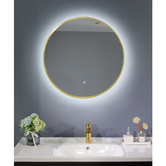 LED peegel Cherry diam 60 cm, matt kuld