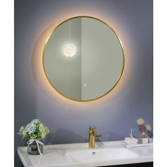 LED peegel Cherry diam 60 cm, matt kuld