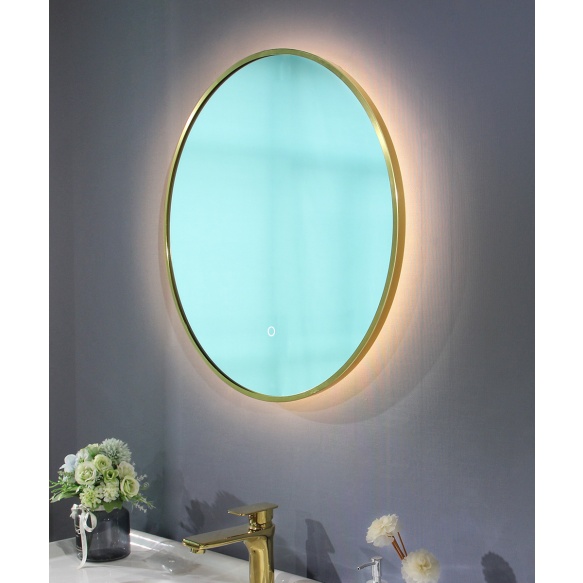 LED peegel Cherry diam 60 cm, matt kuld