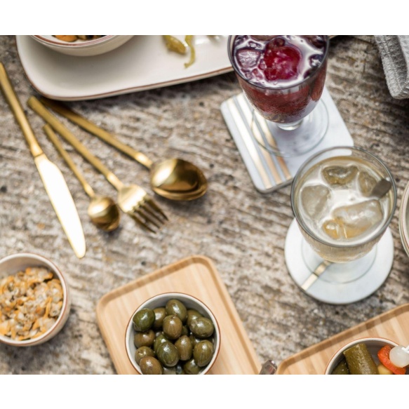 marmorist klaasialused (4 tk) Rey 10x1 cm