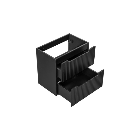 valamukapp Nova 60x39x57 cm, matt must, 2 sahtlit