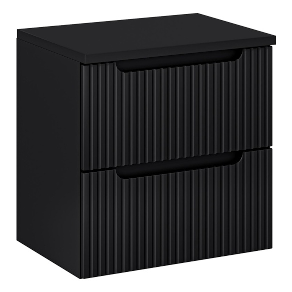 valamukapp Nova 60x39x57 cm, matt must, 2 sahtlit