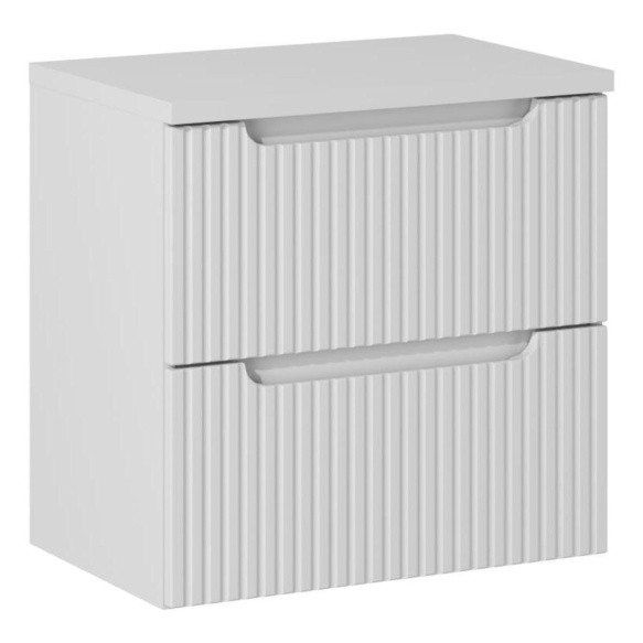 valamukapp Nova 60x39x57 cm, matt valge, 2 sahtlit