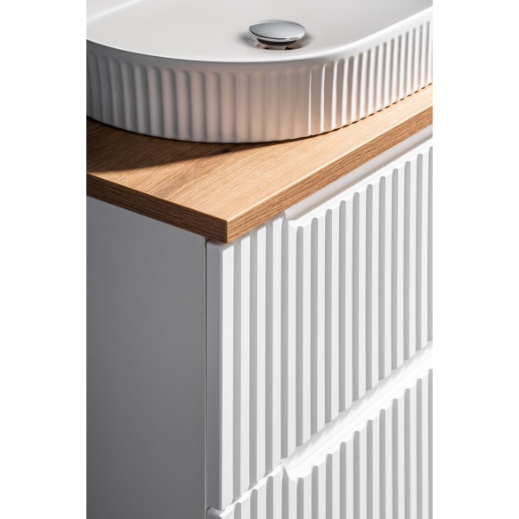 valamukapp Nova 60x39x57 cm, matt valge, 2 sahtlit