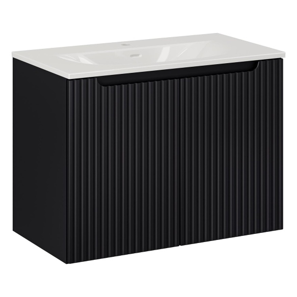 valamukapp Nova 80x39x57 cm, matt must, 2 ust