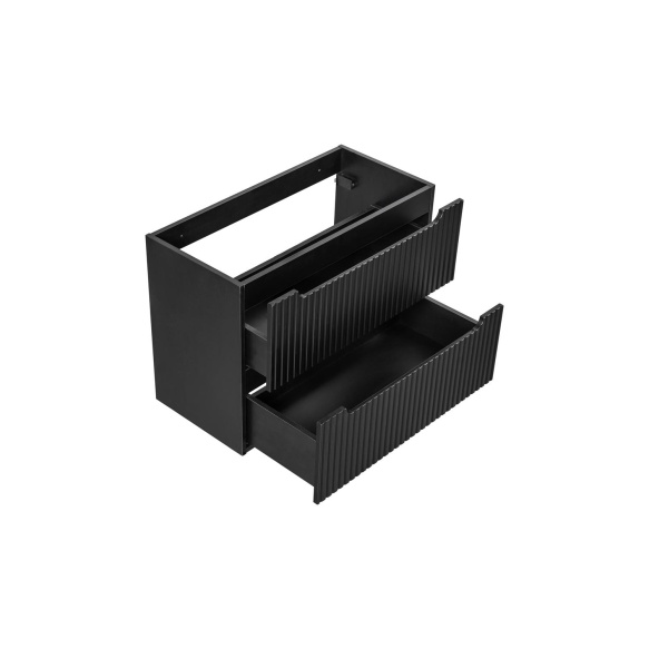 valamukapp Nova 80x39x57 cm, matt must, 2 sahtlit