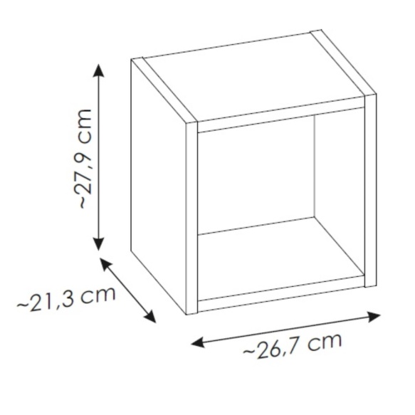 riiul Nova 28x21x27 cm, matt must