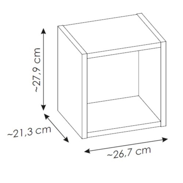 riiul Nova 28x21x27 cm, tamm