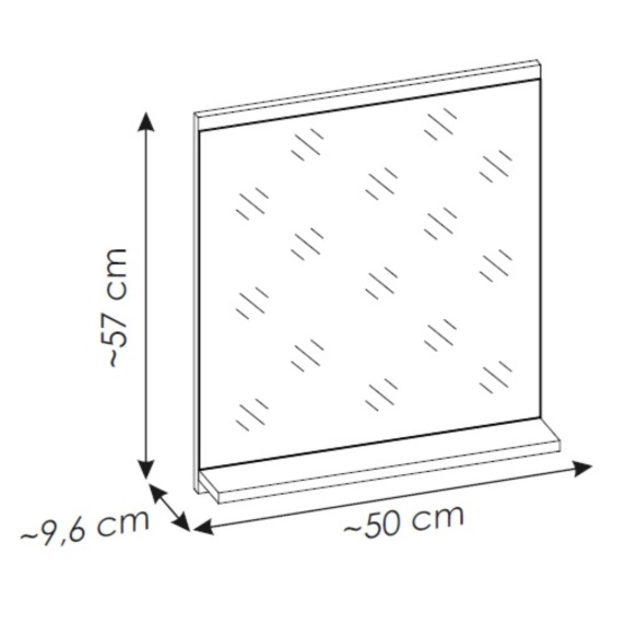 peegel Nova 50 cm, tamm