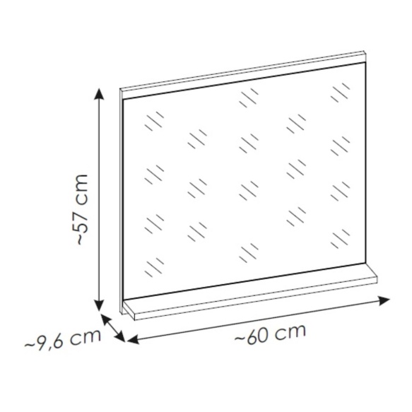 peegel Nova 60 cm, tamm