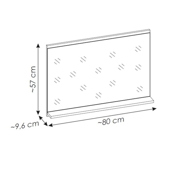 peegel Nova 80 cm, tamm