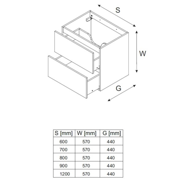 valamukapp Waves Beige  120 cm 2 sahtlit