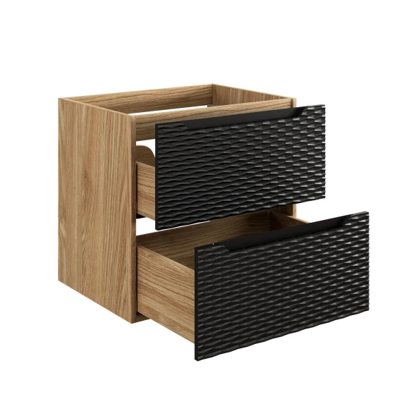 valamukapp Waves Black  60 cm 2 sahtlit