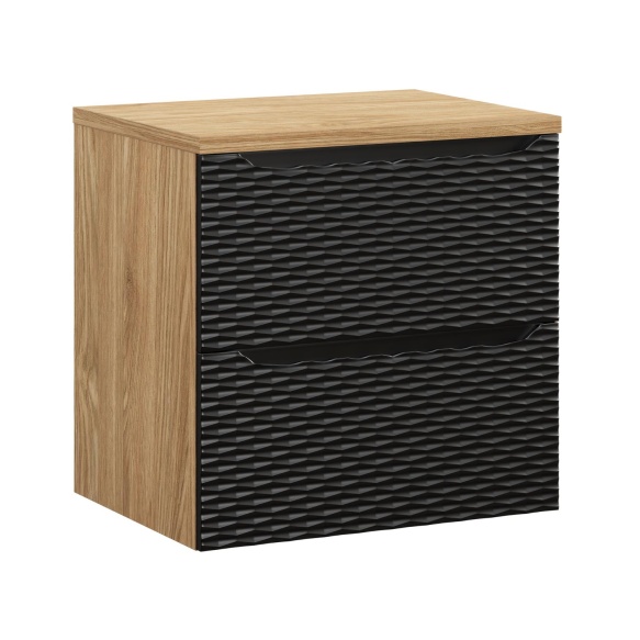 valamukapp Waves Black  60 cm 2 sahtlit