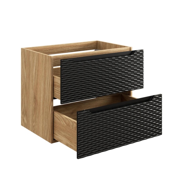 valamukapp Waves Black  70 cm 2 sahtlit