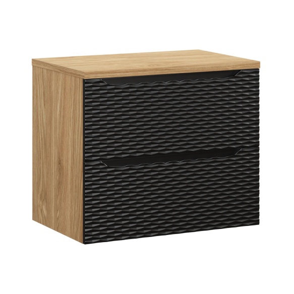 valamukapp Waves Black  70 cm 2 sahtlit