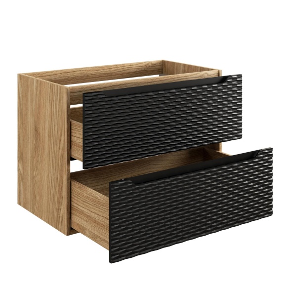 valamukapp Waves Black  80 cm 2 sahtlit