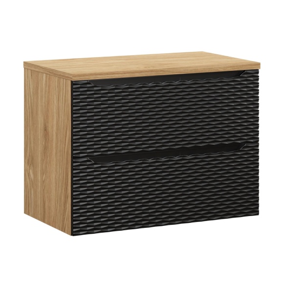 valamukapp Waves Black  80 cm 2 sahtlit