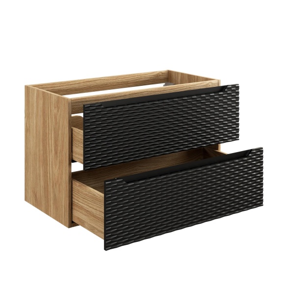 valamukapp Waves Black  90 cm 2 sahtlit