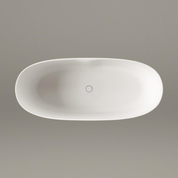 Silkstone kivimassist vann Perla 175, peidetud sifoon/ülevooluga, matt valge