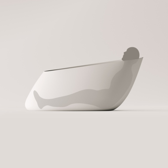 silkstone vann Pointe, matt valge