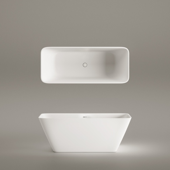 kivimassist vann Quadro, peidetud sifoon/ülevooluga, läikiv valge