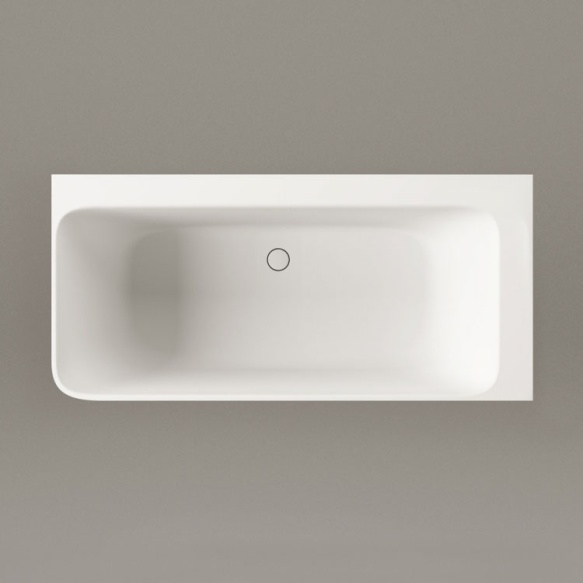 kivimassist vann Quadro Corner A, peidetud sifoon/ülevooluga, läikiv valge