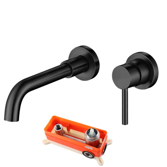 süvistatav valamusegisti Cherry, matt must