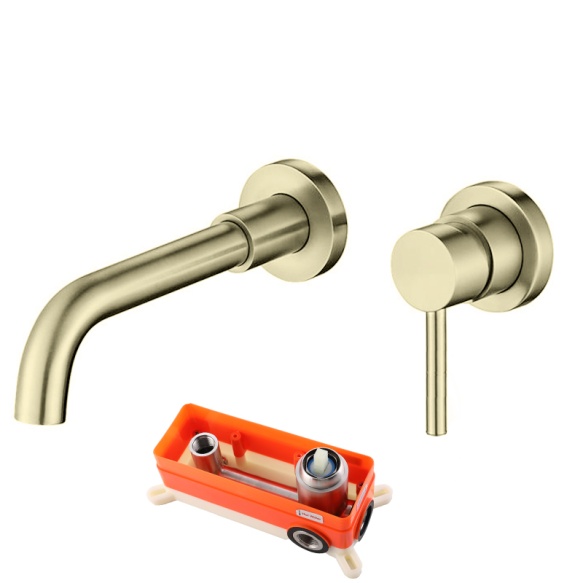 süvistatav valamusegisti Cherry, harjatud kuld